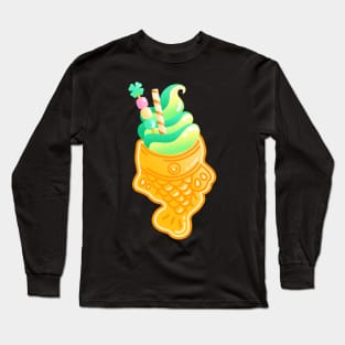 Taiyaki Clover Ice Cream - Japanese Sweets - Kawaii Food Long Sleeve T-Shirt